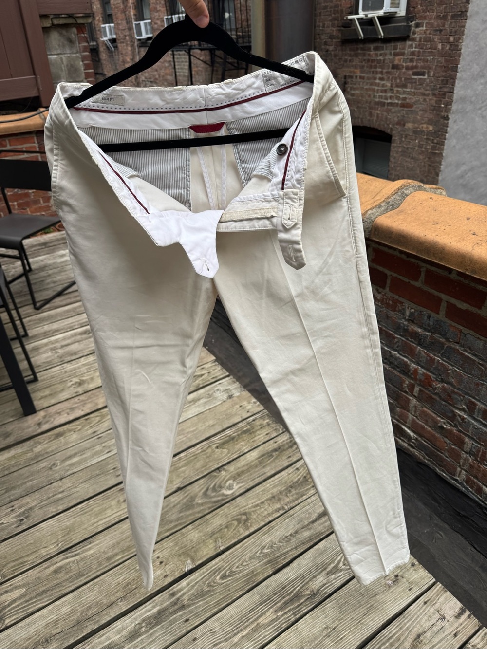Brunello Cucinelli Off-White Slim Chino Pants NWOT
